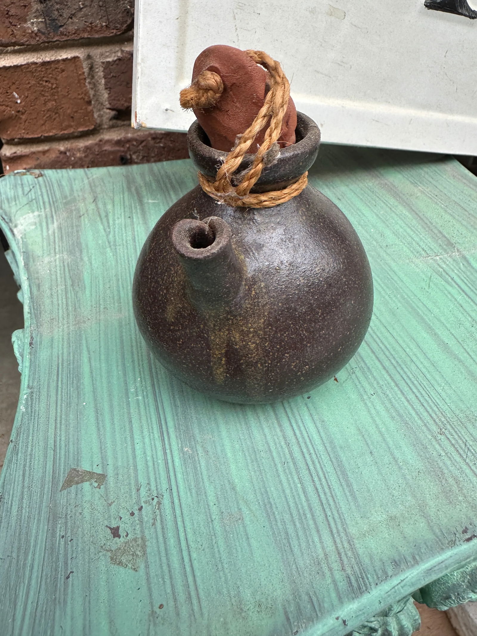 1970s Soy Ceramic Holder With Matching Ceramic Top - 4