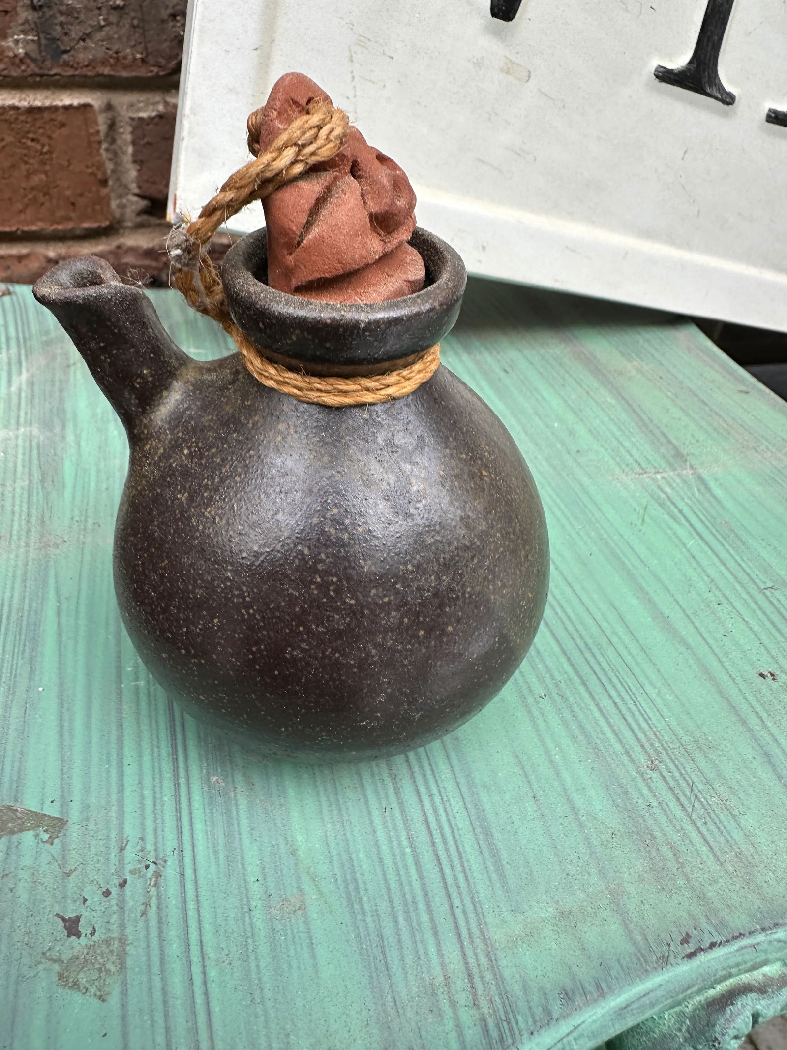 1970s Soy Ceramic Holder With Matching Ceramic Top - 5