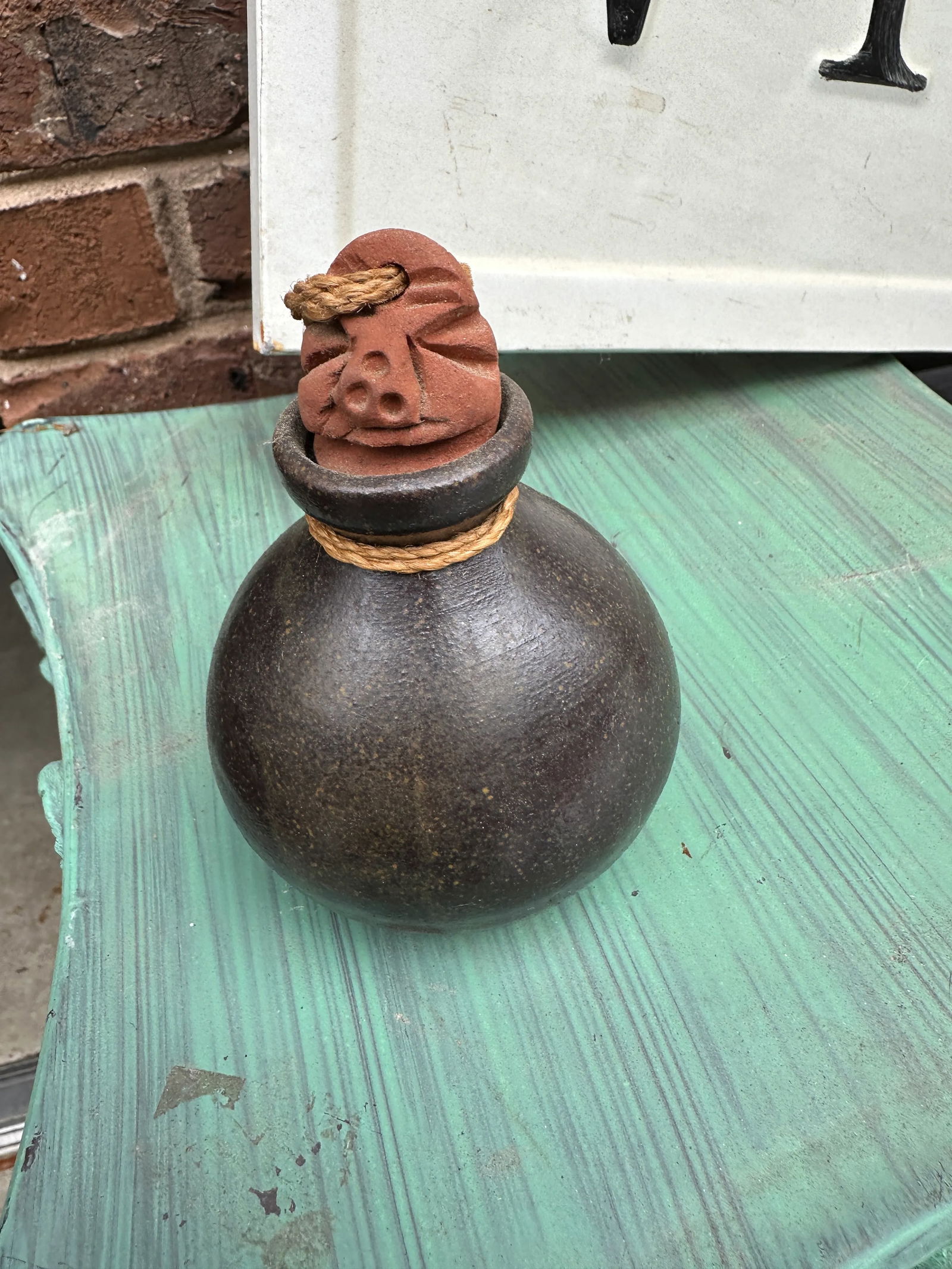1970s Soy Ceramic Holder With Matching Ceramic Top - 6