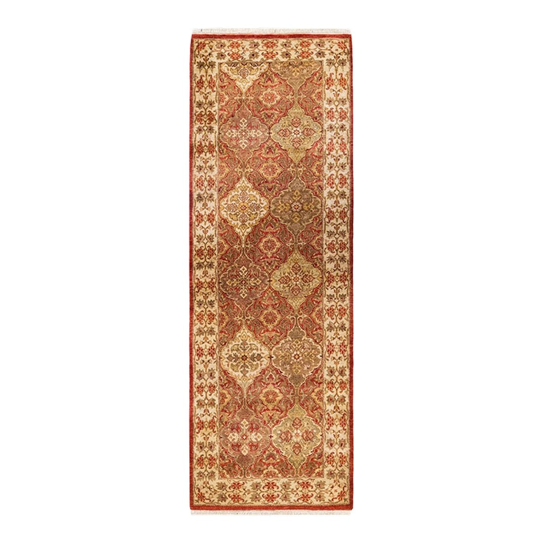 Mogul, One-of-a-Kind Hand-Knotted Runner Rug - Orange, 2' 7" x 7' 10": With understated palettes and allover designs, the rugs in the Mogul Collection will bring timeless sophistication to any room. Influenced by a spectrum of Turkish, Indian, and Persian designs, the ar