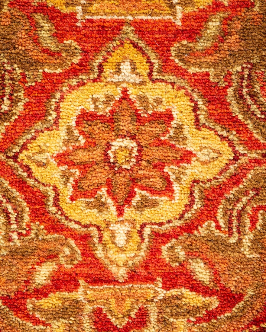 Mogul, One-of-a-Kind Hand-Knotted Runner Rug - Orange, 2' 7" x 7' 10" - 3