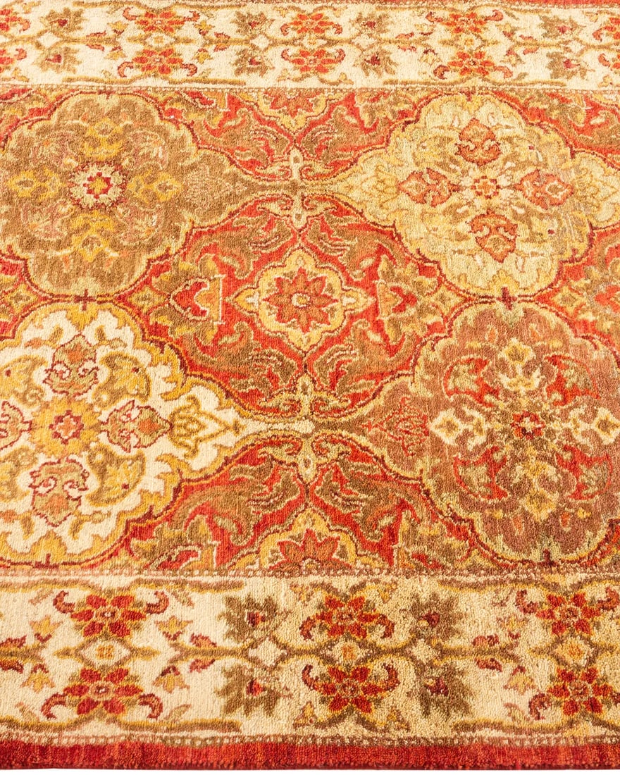 Mogul, One-of-a-Kind Hand-Knotted Runner Rug - Orange, 2' 7" x 7' 10" - 4