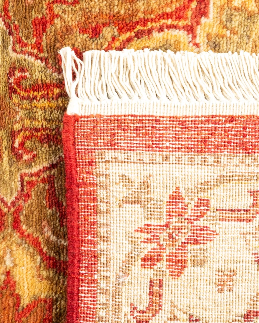 Mogul, One-of-a-Kind Hand-Knotted Runner Rug - Orange, 2' 7" x 7' 10" - 5