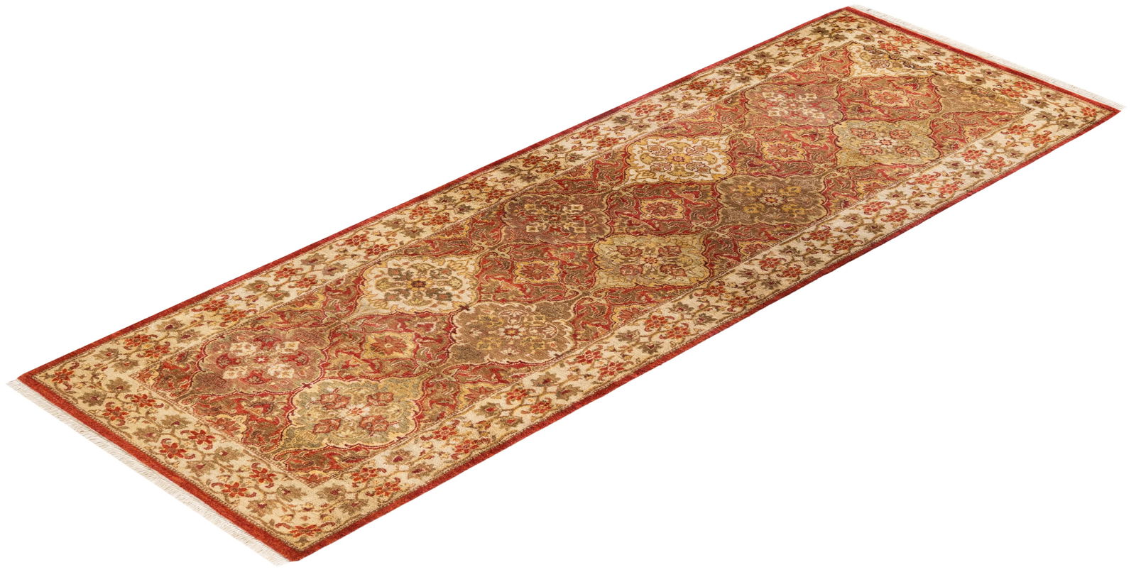 Mogul, One-of-a-Kind Hand-Knotted Runner Rug - Orange, 2' 7" x 7' 10" - 8