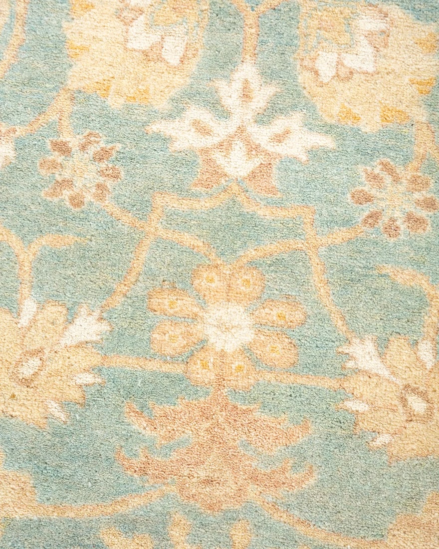Mogul, One-of-a-Kind Hand-Knotted Area Rug - Light Blue, 4' 4" x 5' 10" - 3