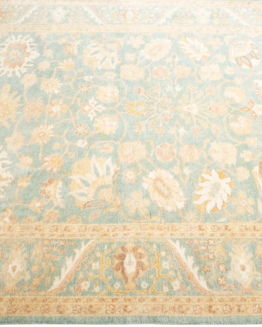 Mogul, One-of-a-Kind Hand-Knotted Area Rug - Light Blue, 4' 4" x 5' 10" - 4