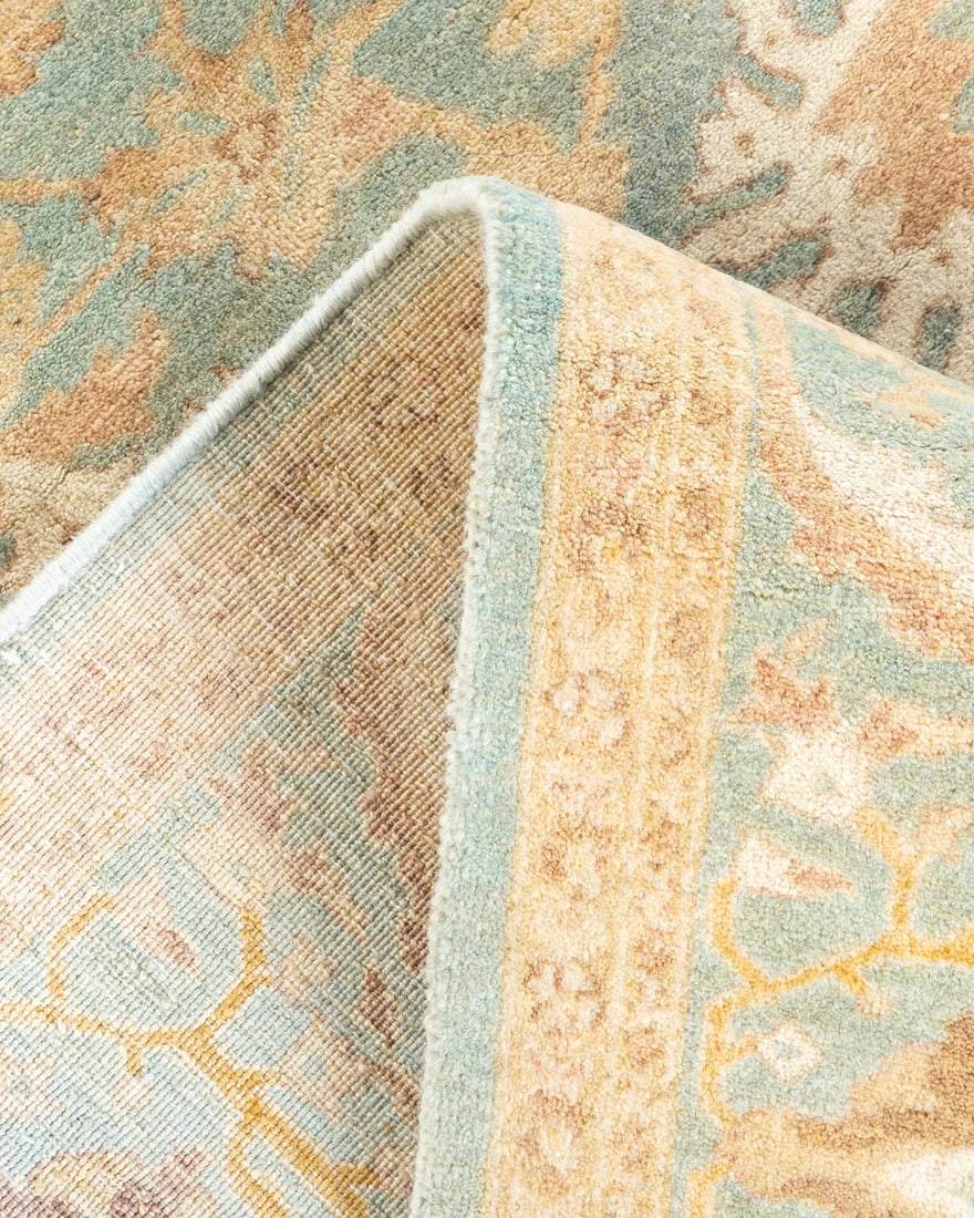 Mogul, One-of-a-Kind Hand-Knotted Area Rug - Light Blue, 4' 4" x 5' 10" - 6
