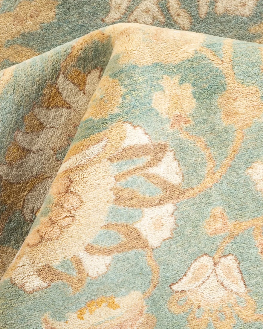 Mogul, One-of-a-Kind Hand-Knotted Area Rug - Light Blue, 4' 4" x 5' 10" - 7