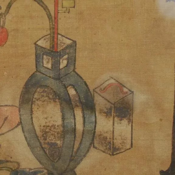 19th Century "Scholar's Treasures" Small Still Life Screen Painting - 2