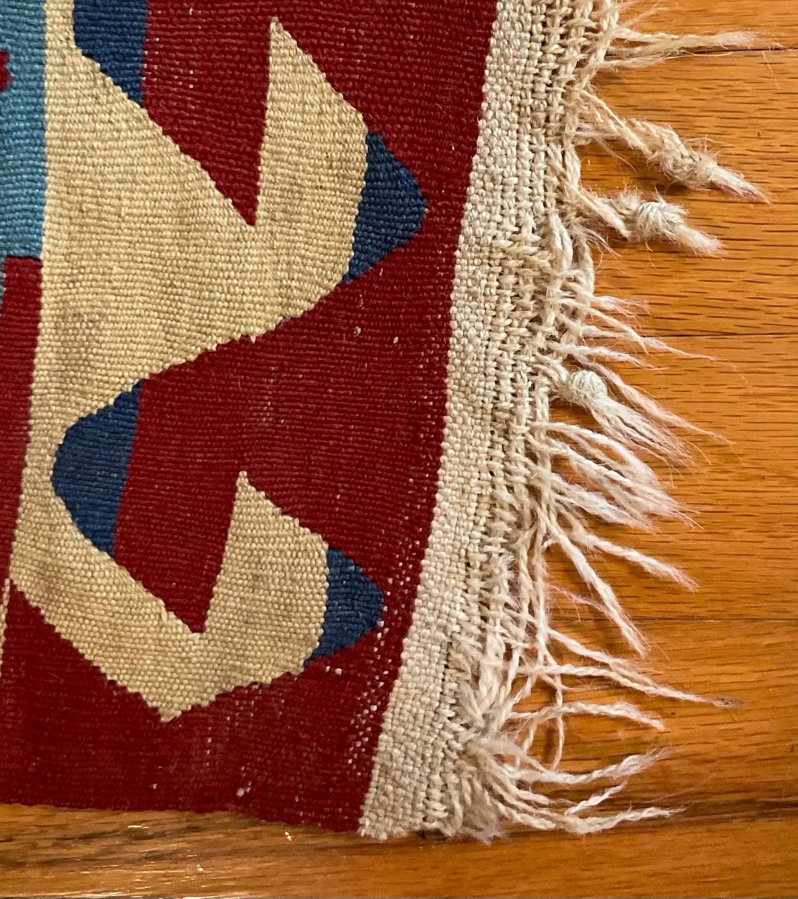 1960s Vintage Colorful Handmade Turkish Kilim Tribal Rug 64" X 43" - 11