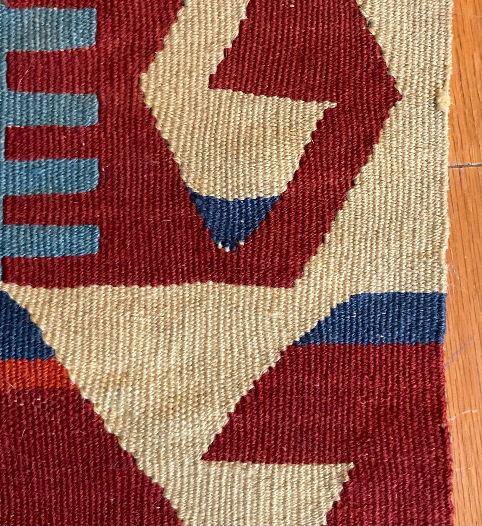 1960s Vintage Colorful Handmade Turkish Kilim Tribal Rug 64" X 43" - 8