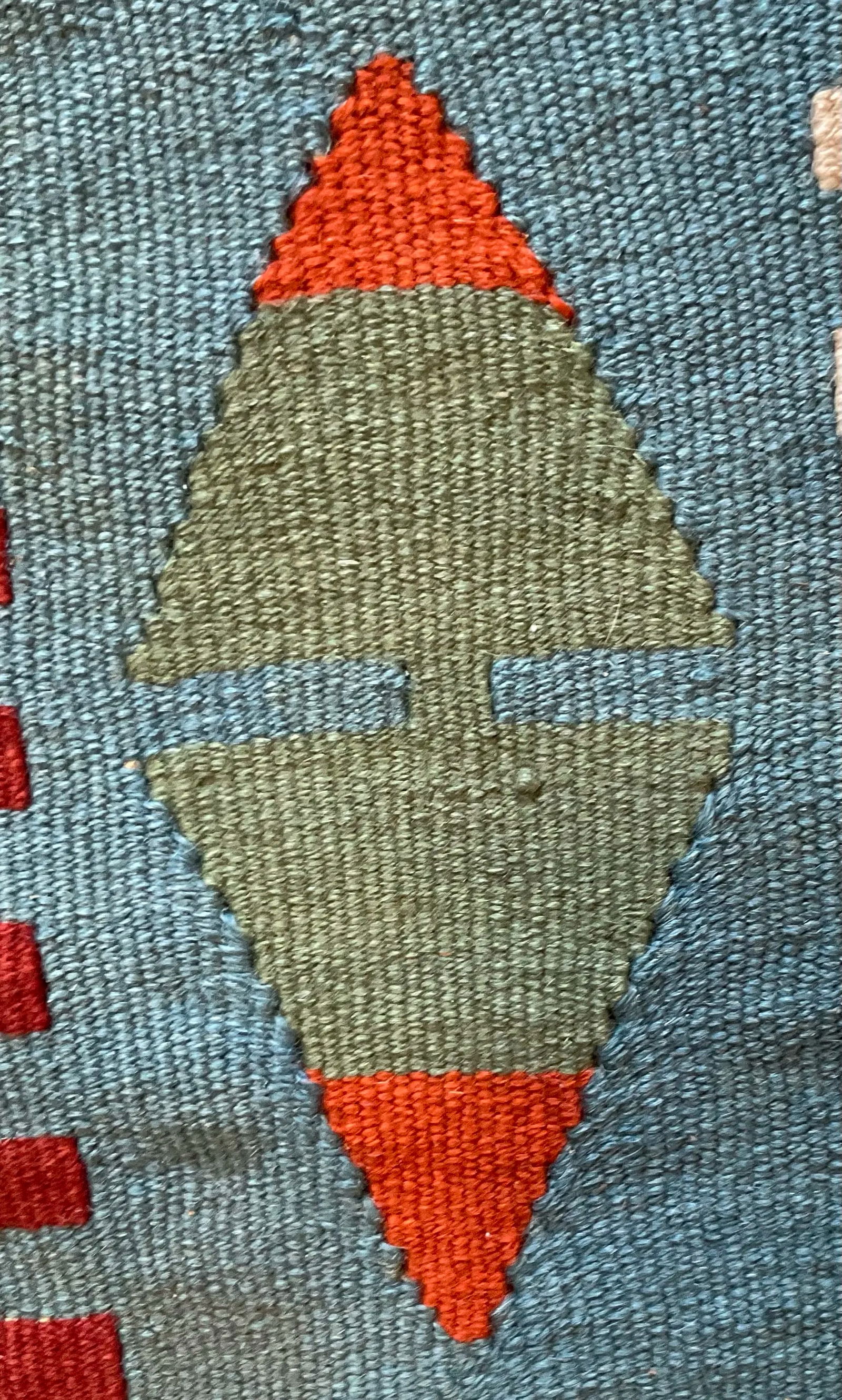 1960s Vintage Colorful Handmade Turkish Kilim Tribal Rug 64" X 43" - 9