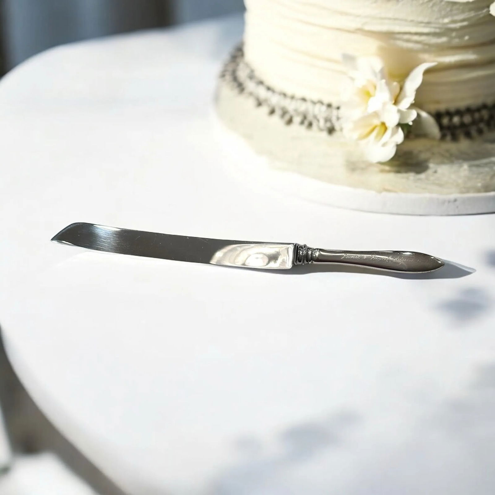 1960s Sterling Gorham Wedding Cake Knife - 2