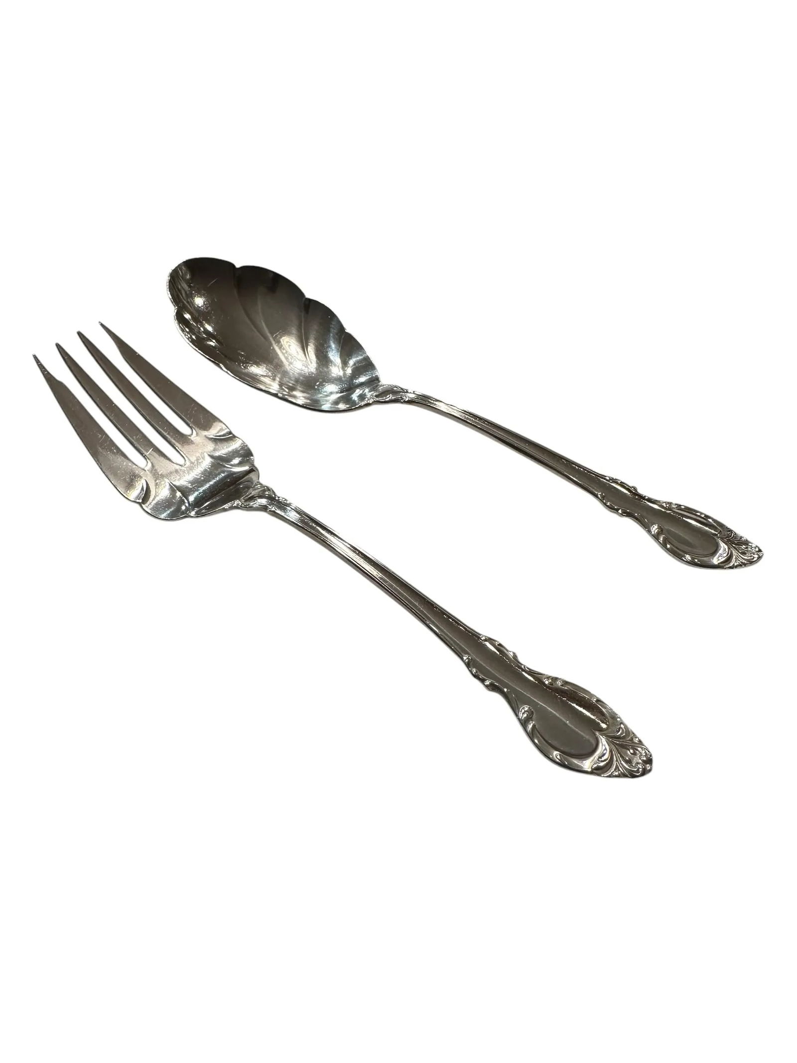 Vintage Fork Spoon Holmes & Edward's Silverplate Serving Set- a Pair - 10