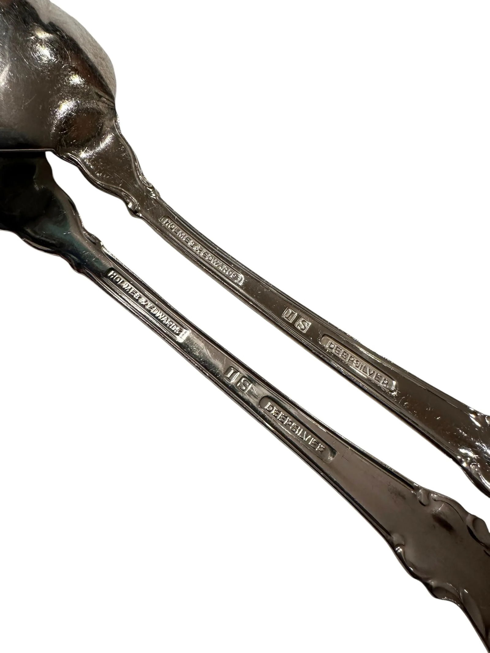 Vintage Fork Spoon Holmes & Edward's Silverplate Serving Set- a Pair - 3