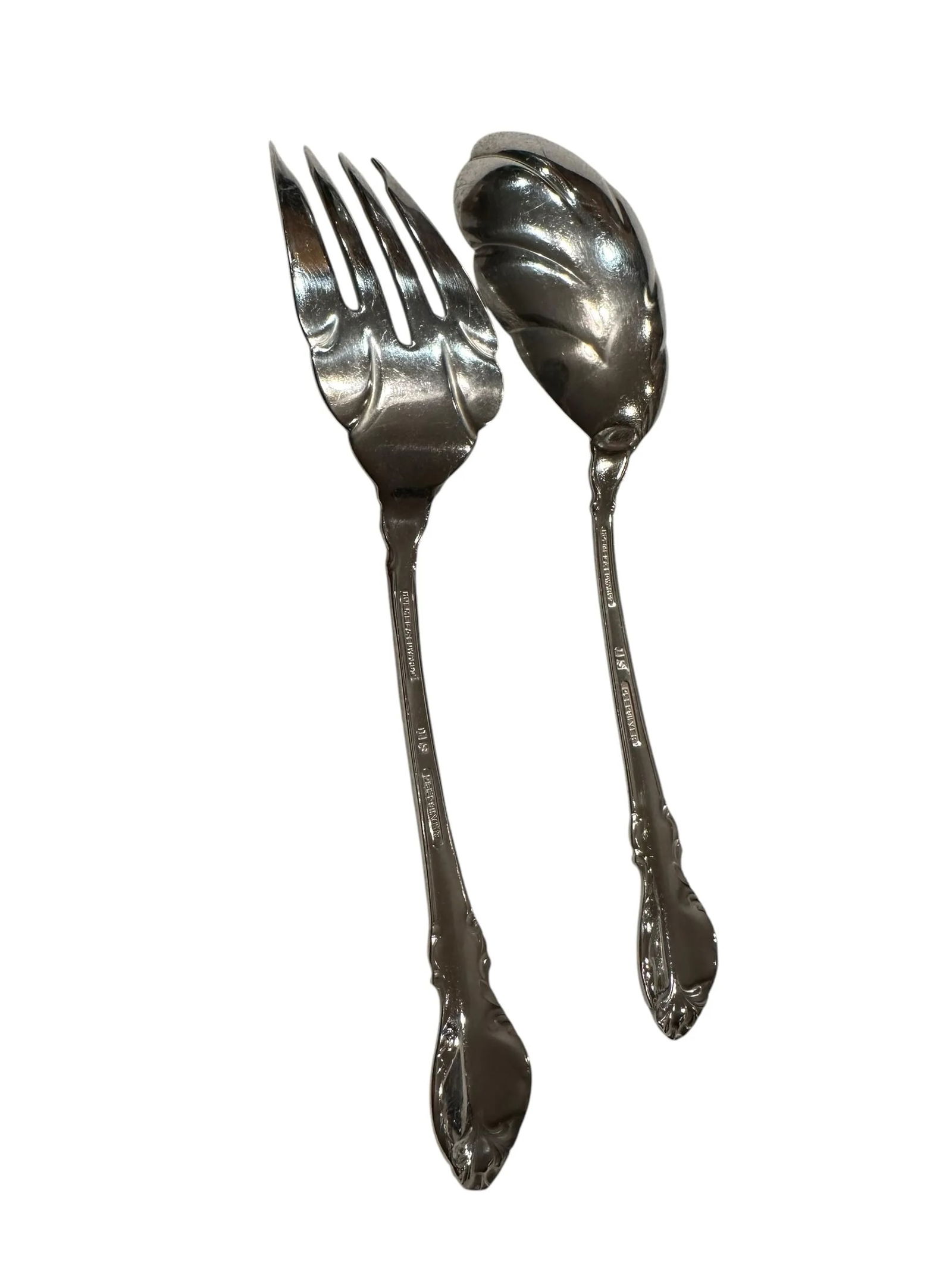Vintage Fork Spoon Holmes & Edward's Silverplate Serving Set- a Pair - 5