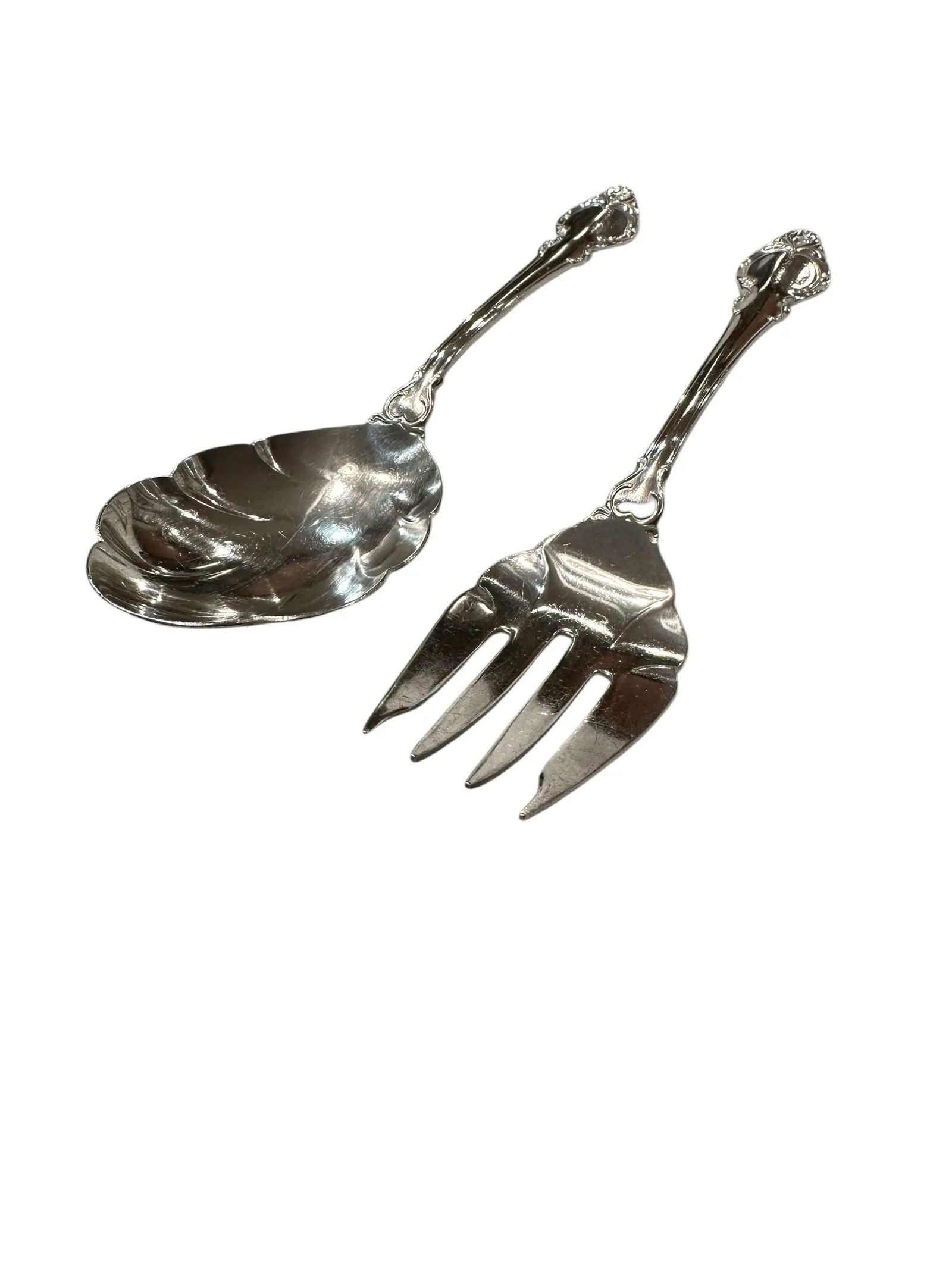Vintage Fork Spoon Holmes & Edward's Silverplate Serving Set- a Pair - 9