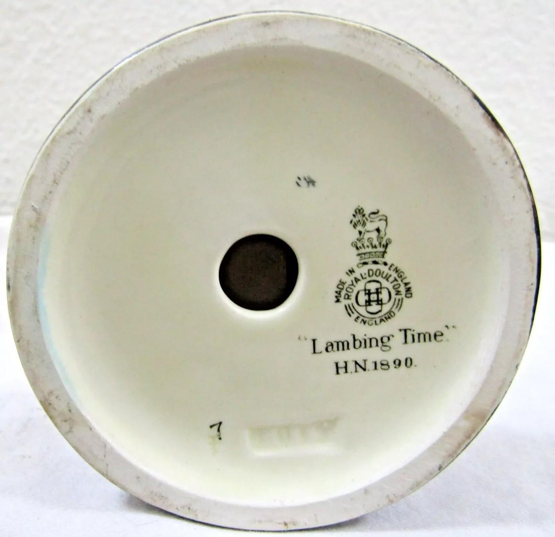 Pair Royal Doulton Figurines Lambing Time and Shepherd 1940s - 11