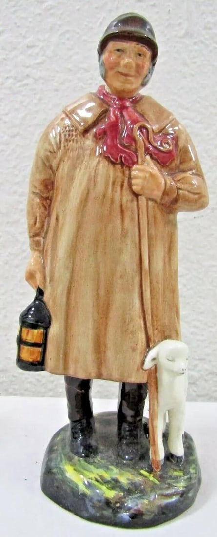 Pair Royal Doulton Figurines Lambing Time and Shepherd 1940s - 2