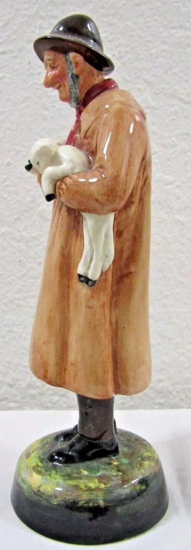 Pair Royal Doulton Figurines Lambing Time and Shepherd 1940s - 8