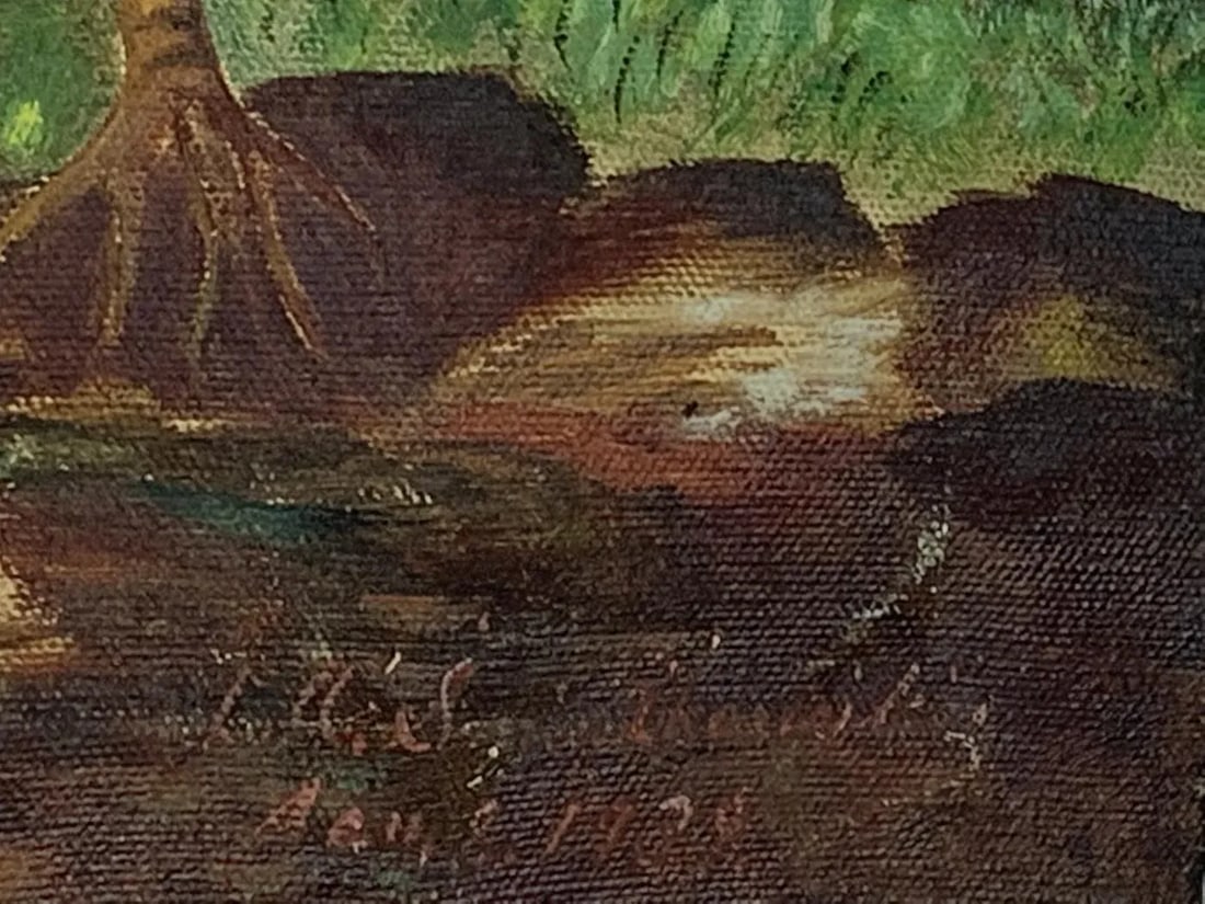 Ludwik a Smialkowski 1934 East Indian Agodas Oil Painting - 4