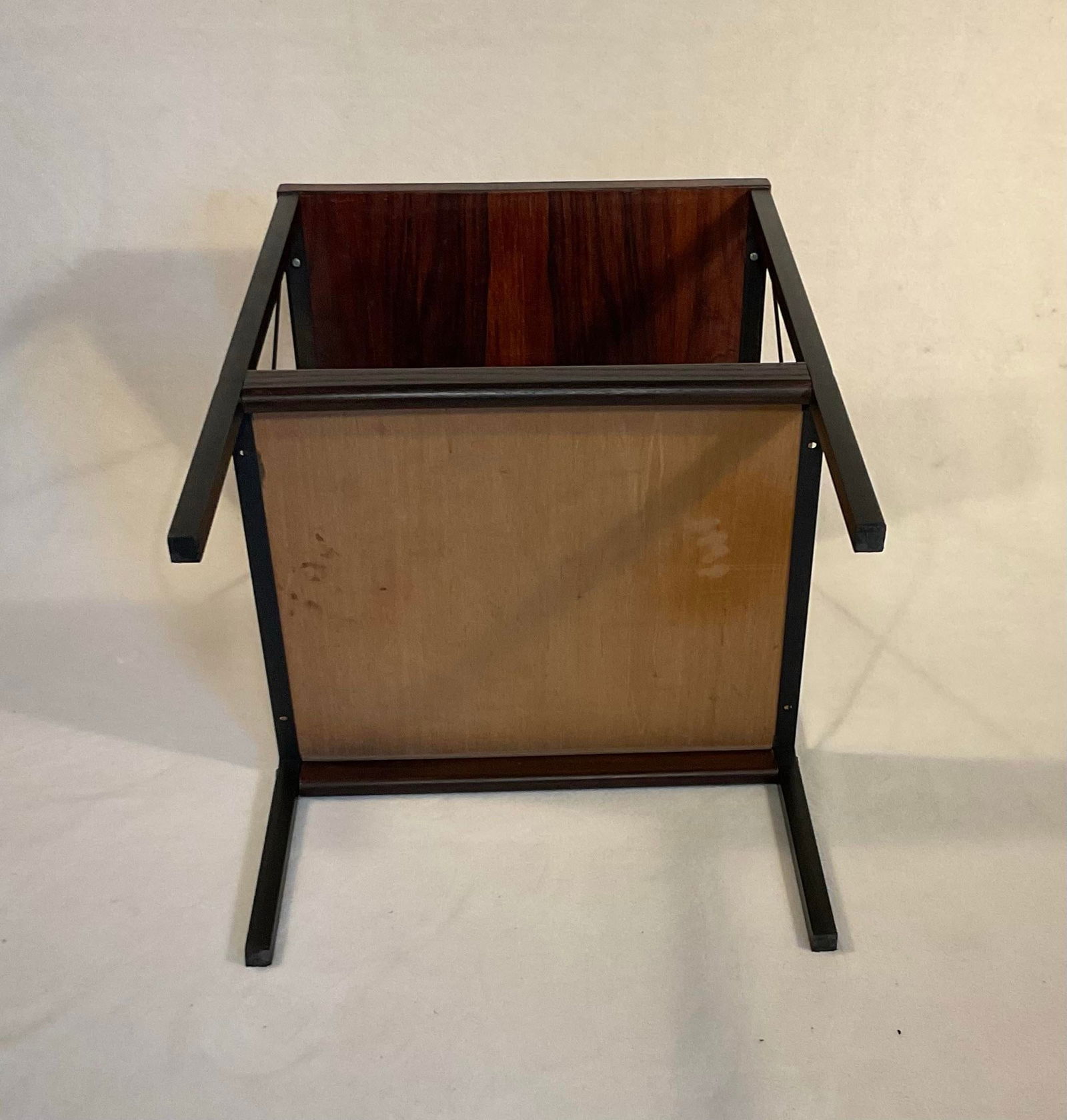 Vintage Lu Van Inc. Michigan 1950s Mid Century Modern Sofa Side End Table With Storage Shelf - 9