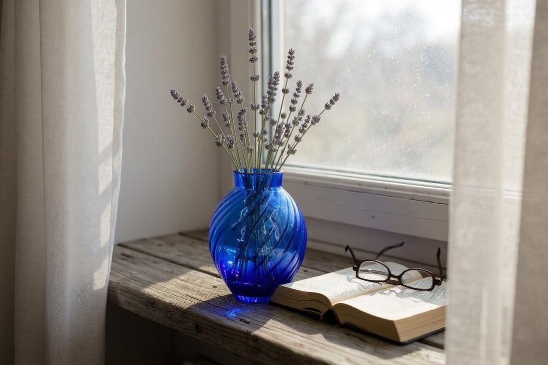 Mid 20th Century Tiffany & Co. Blue Spiral-Cut Glass Vase - 5
