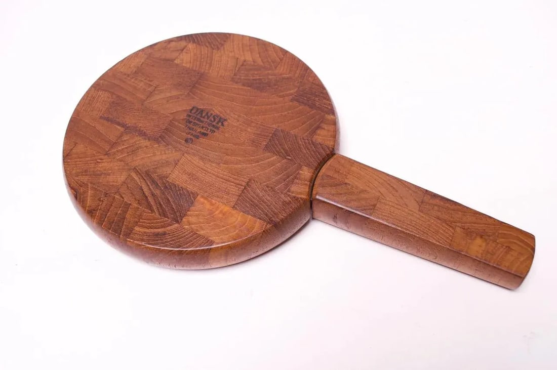 1970s Staved Teak Cutting Board With Knife by Dansk Designs - 2