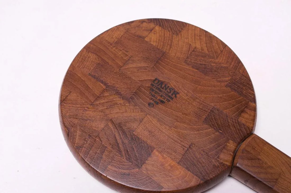 1970s Staved Teak Cutting Board With Knife by Dansk Designs - 7
