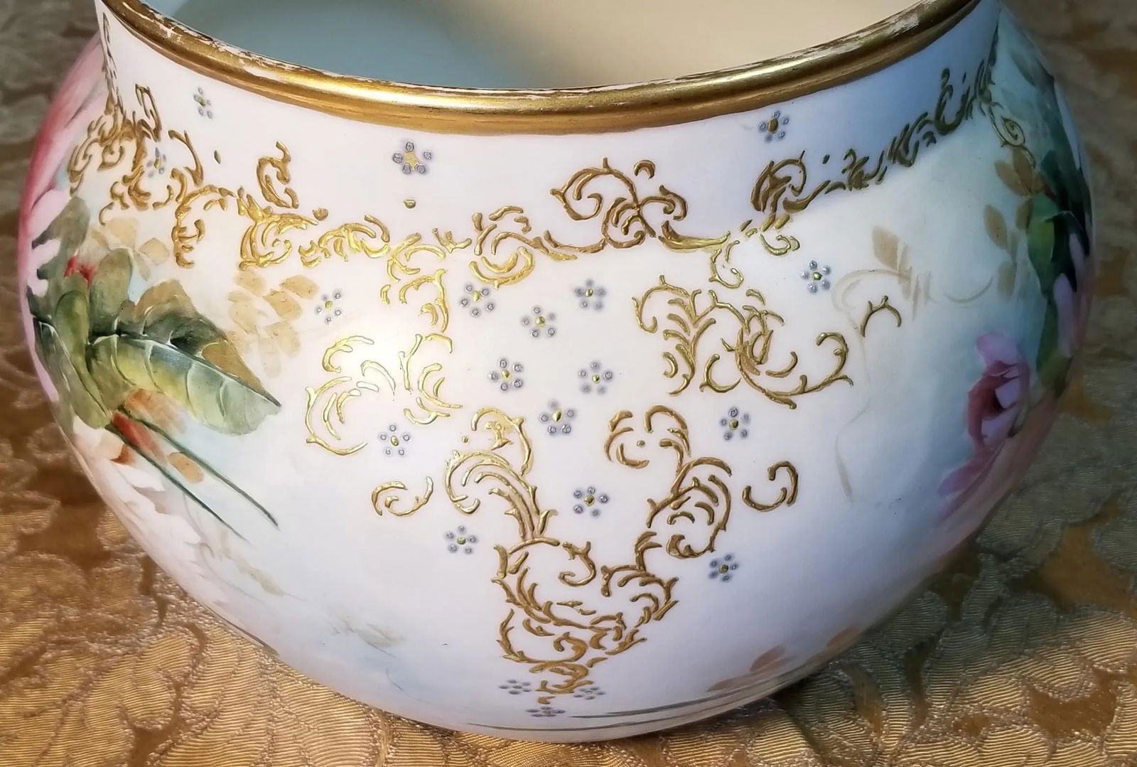 Antique Jean Pouyat Petler (Jpl) Hand Painted Jardiniere (1905) - 4