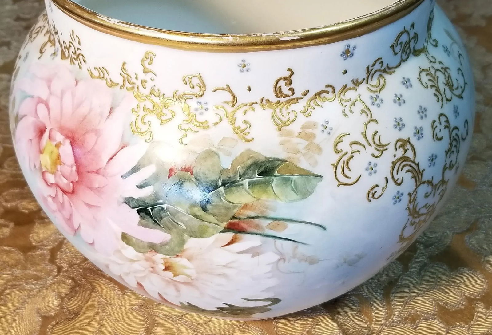 Antique Jean Pouyat Petler (Jpl) Hand Painted Jardiniere (1905) - 5