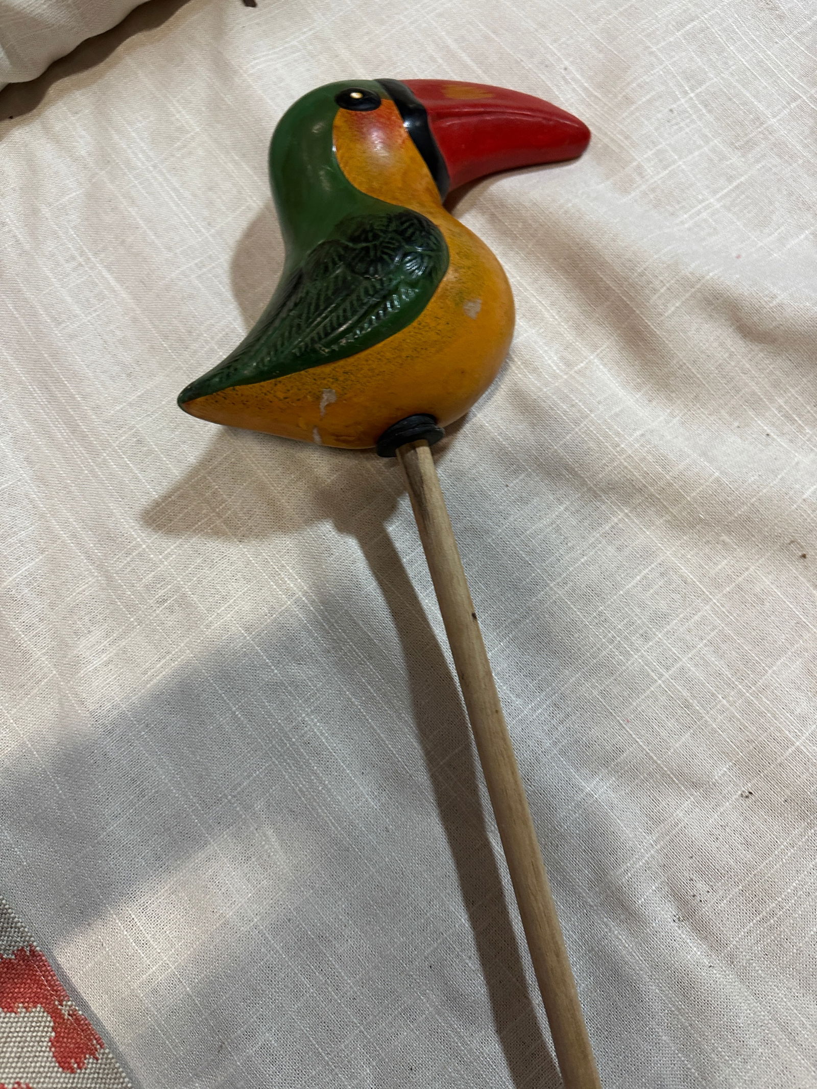 1970s Ceramic and Wooden Bird Sculpture - 2