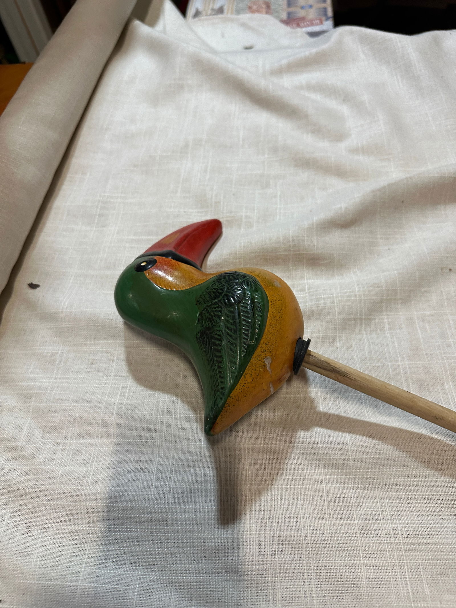 1970s Ceramic and Wooden Bird Sculpture - 6