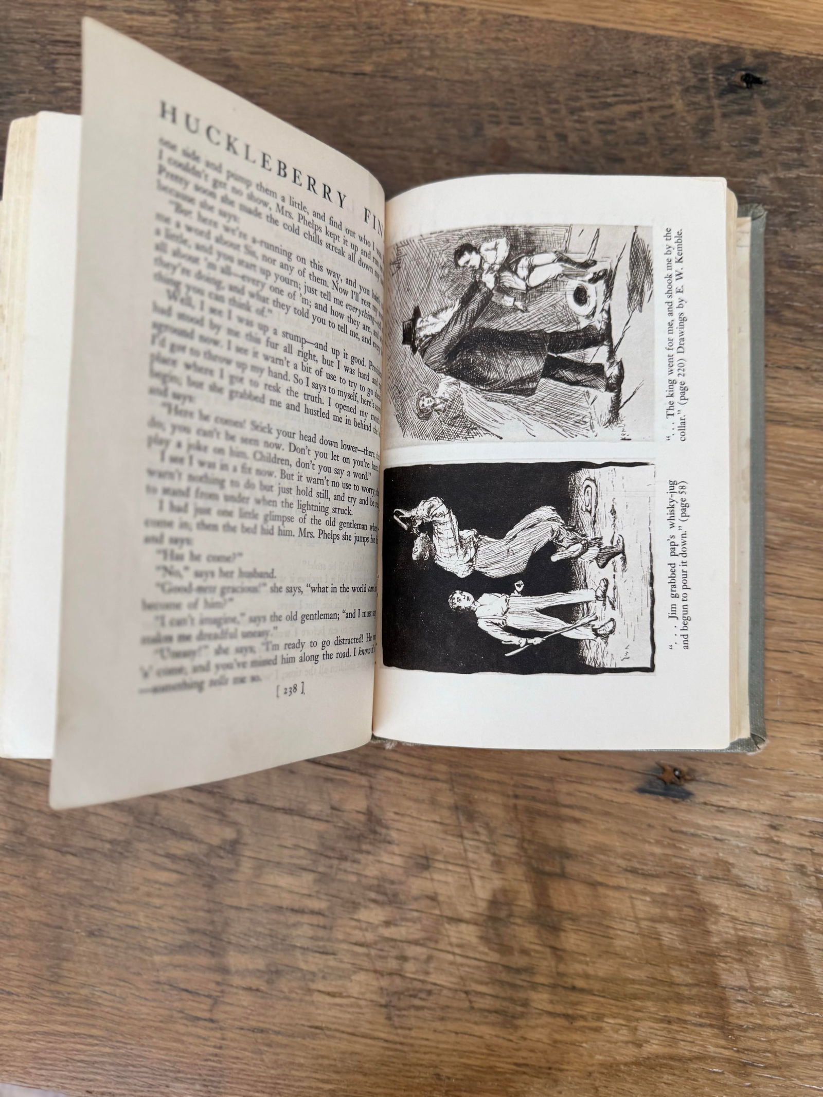 1953 The Adventures of Huckleberry Finn by Samuel Clemens Hardcover School Library Book - 7