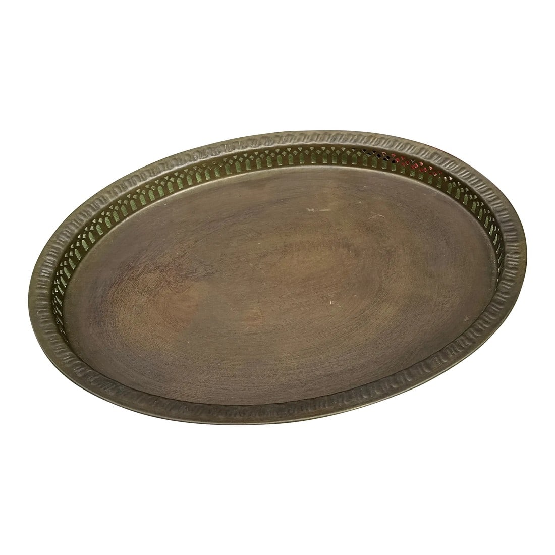 1970s Brass Oval Serving Tray (1 of 8)