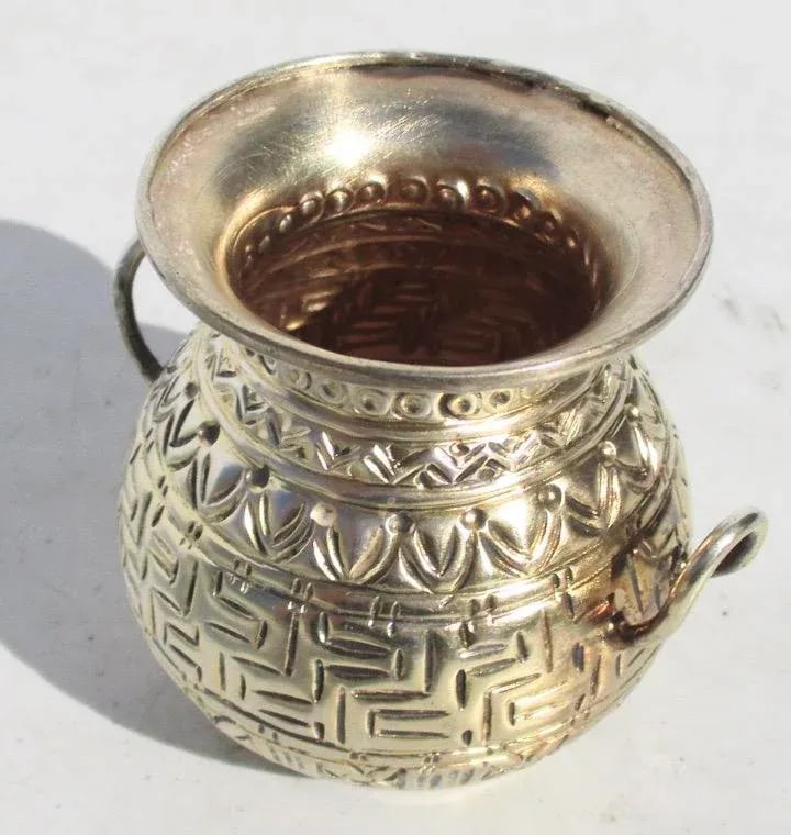 Zolotas Minature Silver Ancient Vase - 5