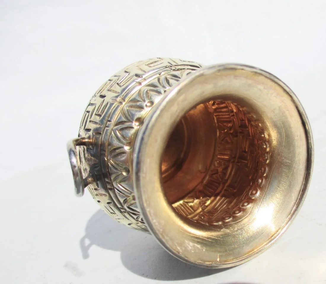 Zolotas Minature Silver Ancient Vase - 6