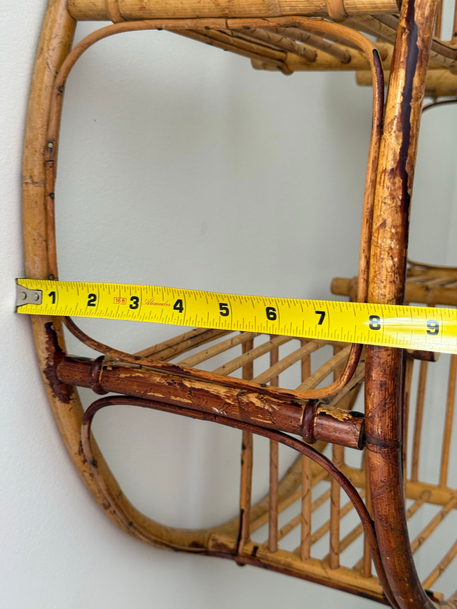 Coastal Bent Bamboo Round Shelf - 9