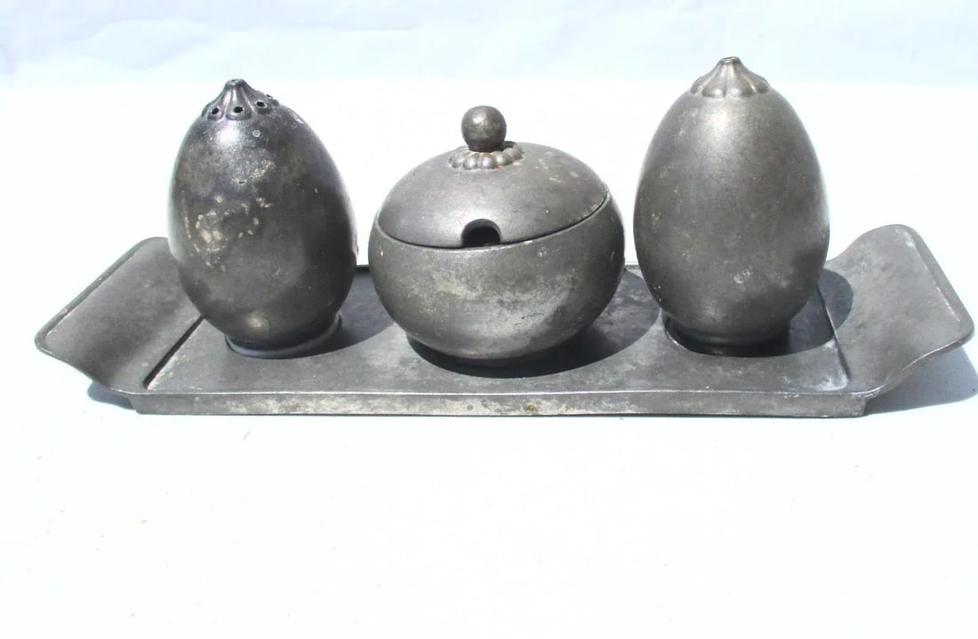 Just Pewter Table Setting - a Set of 4 Pieces - 2