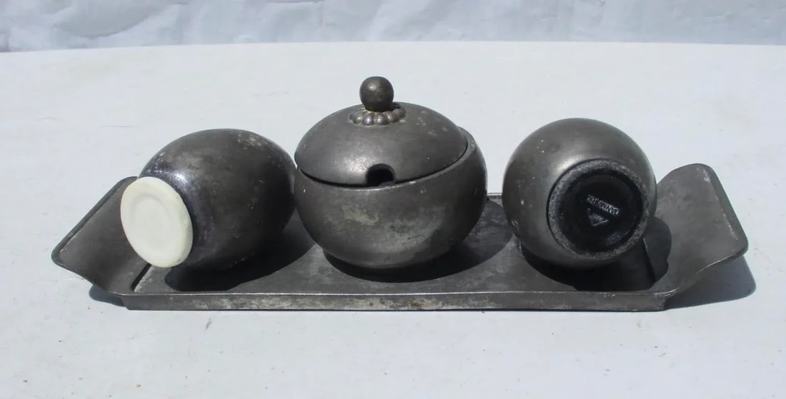 Just Pewter Table Setting - a Set of 4 Pieces - 3