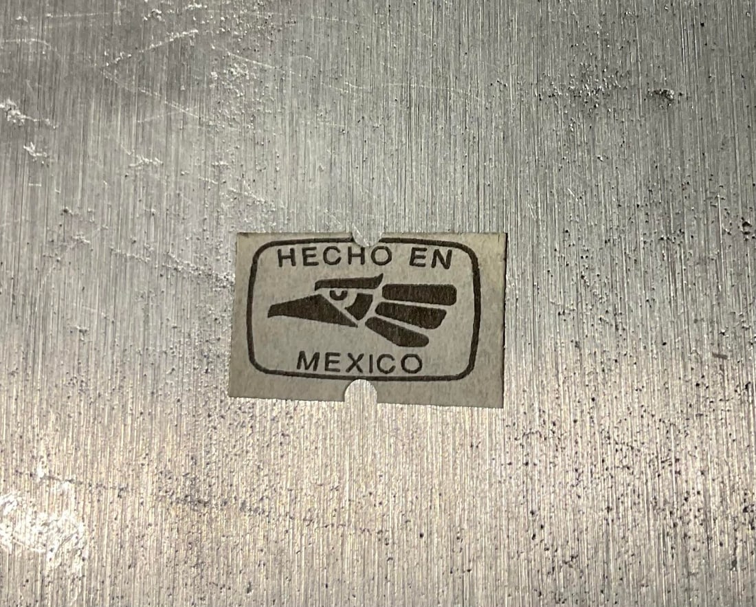 Mariposa Aluminum Bamboo Oversized Serving Platter, Hecho en Mexico, Circa 1980s - 9