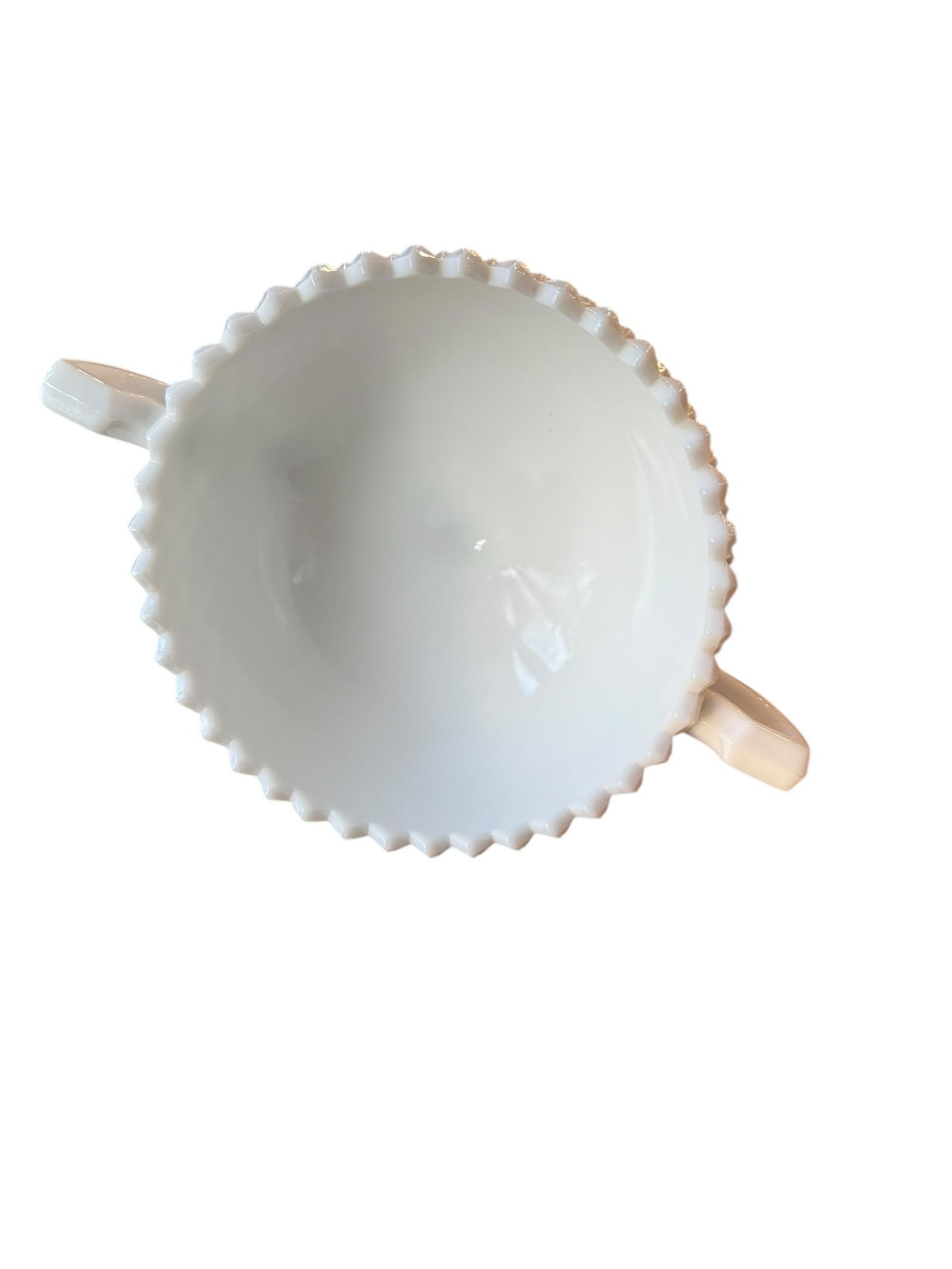 Mid 20th Century Westmoreland Trophy Diamond Hobnail Compote Pedestal Bowl - 3