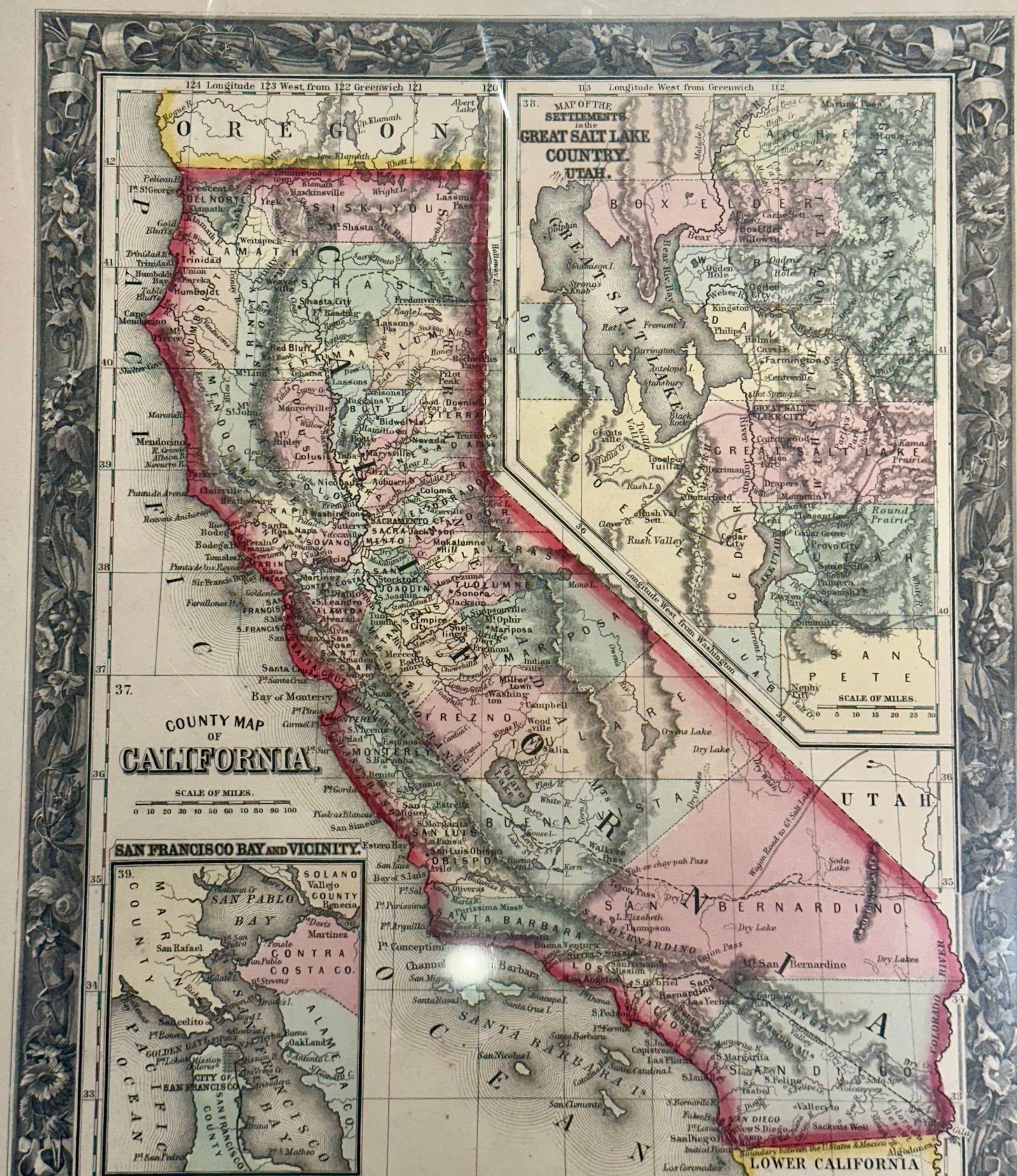 California by Augustus Mitchell, 1860 - 2