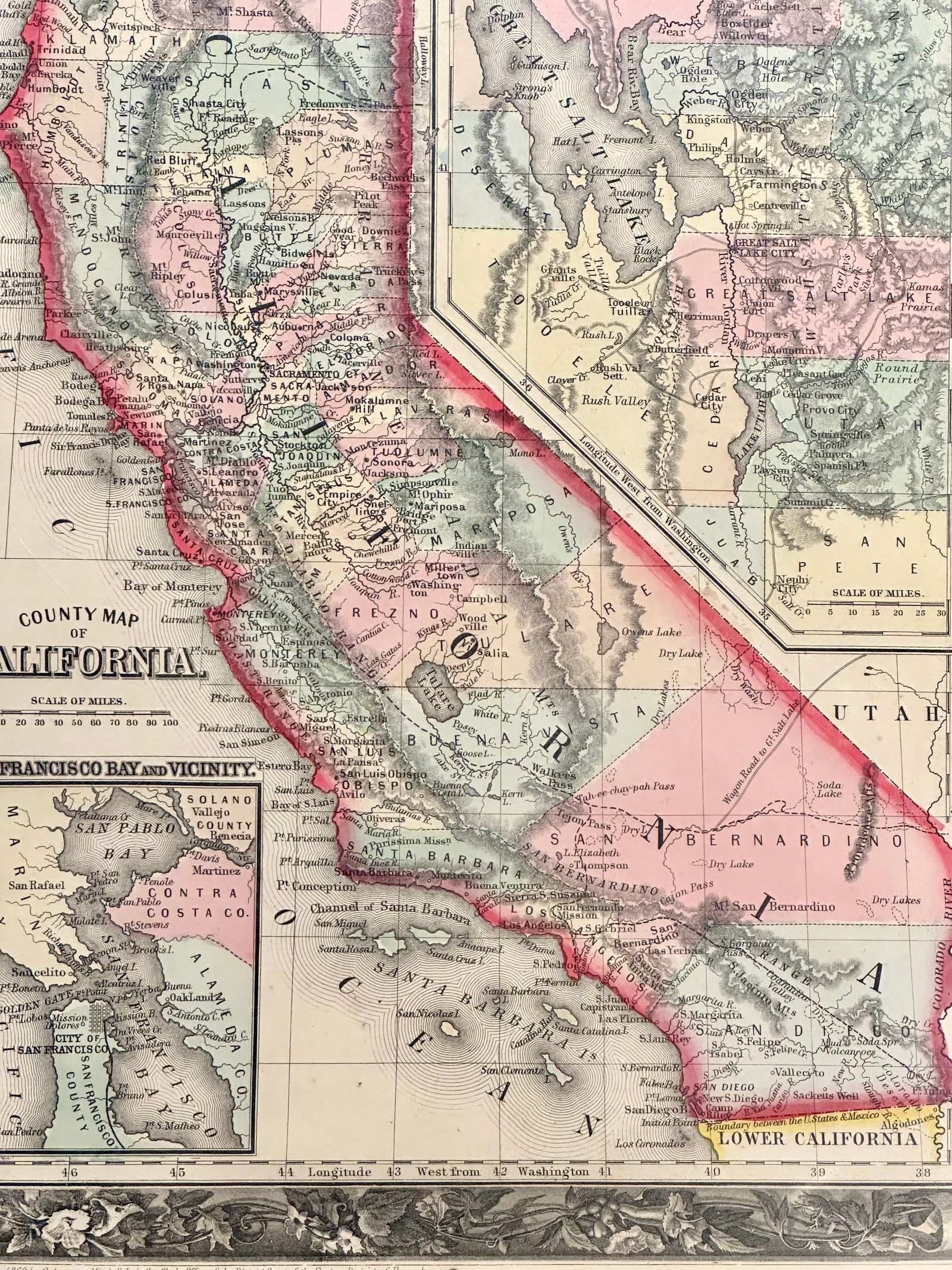 California by Augustus Mitchell, 1860 - 3