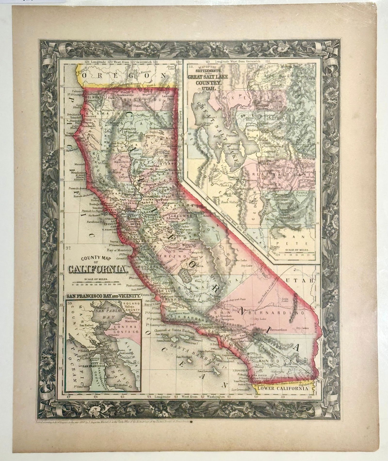 California by Augustus Mitchell, 1860 - 4