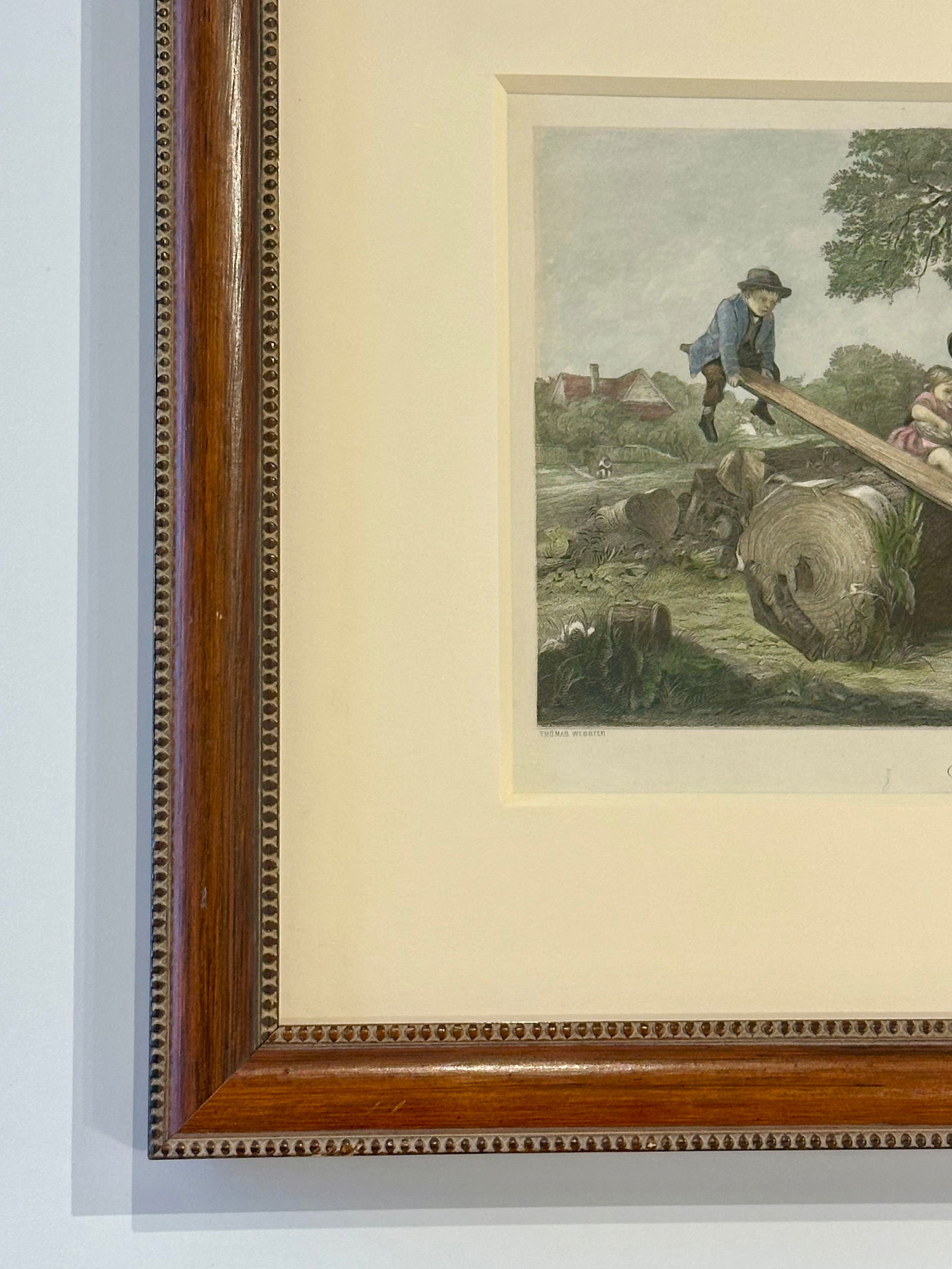 See Saw, Original Framed Engraving, C. 1850 - 6
