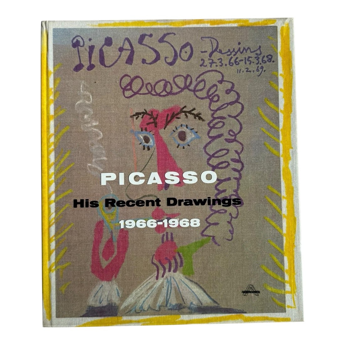 1969 Art Book Coffee Table Hardcover Picasso: His Recent Drawings 1966-1968: Picasso: His Recent Drawings, 1966-1968 Hardcover Feld, Charles (editor) Published by Harry N. Abrams, Inc., New York, 1969 First Edition Picasso Art- styled illustrated cloth cover with transparent