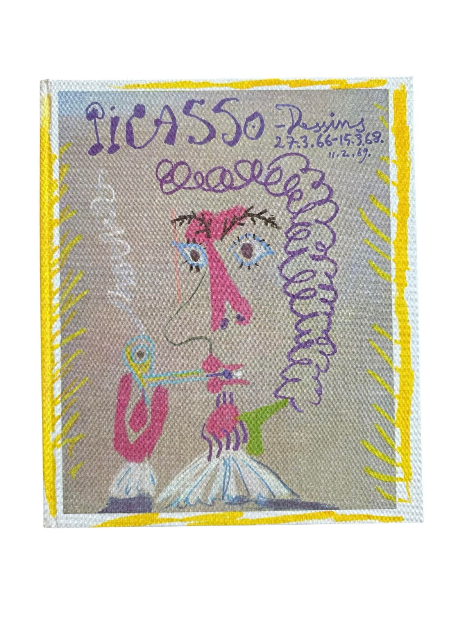1969 Art Book Coffee Table Hardcover Picasso: His Recent Drawings 1966-1968 - 2
