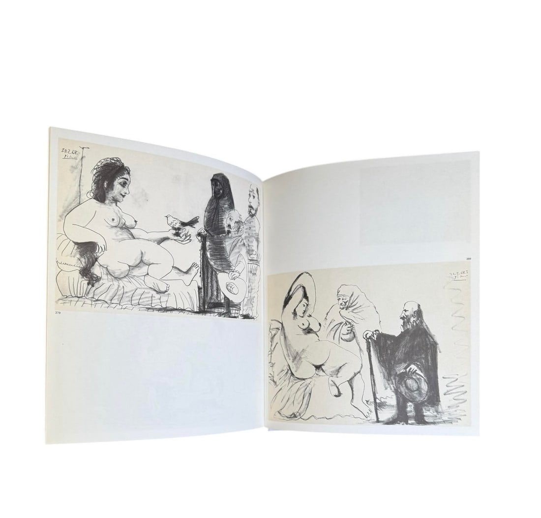 1969 Art Book Coffee Table Hardcover Picasso: His Recent Drawings 1966-1968 - 5