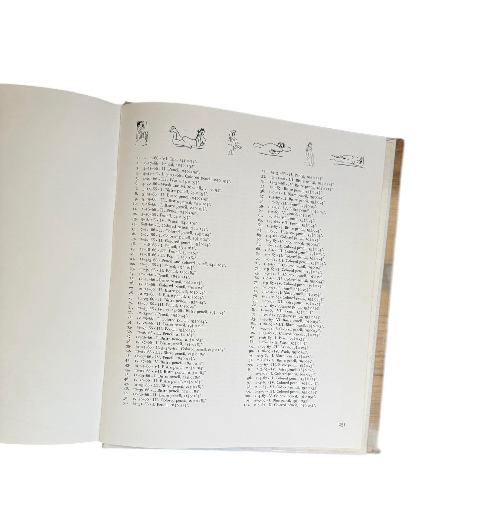 1969 Art Book Coffee Table Hardcover Picasso: His Recent Drawings 1966-1968 - 6